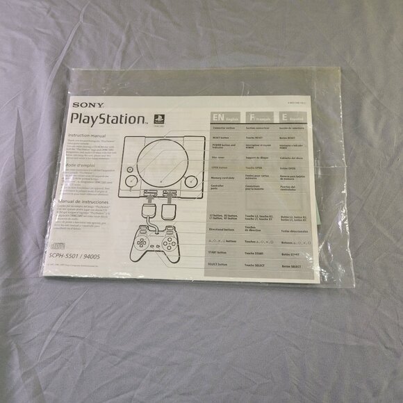 Sealed Sony PlayStation 1 PS1 Console Instruction Manual SCPH-5501 / 94005 - Picture 1 of 6